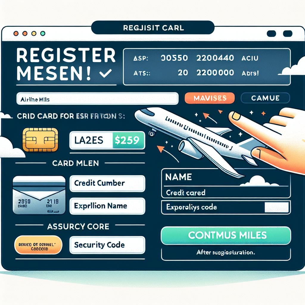 como cadastrar cartão de crédito para ganhar milhas