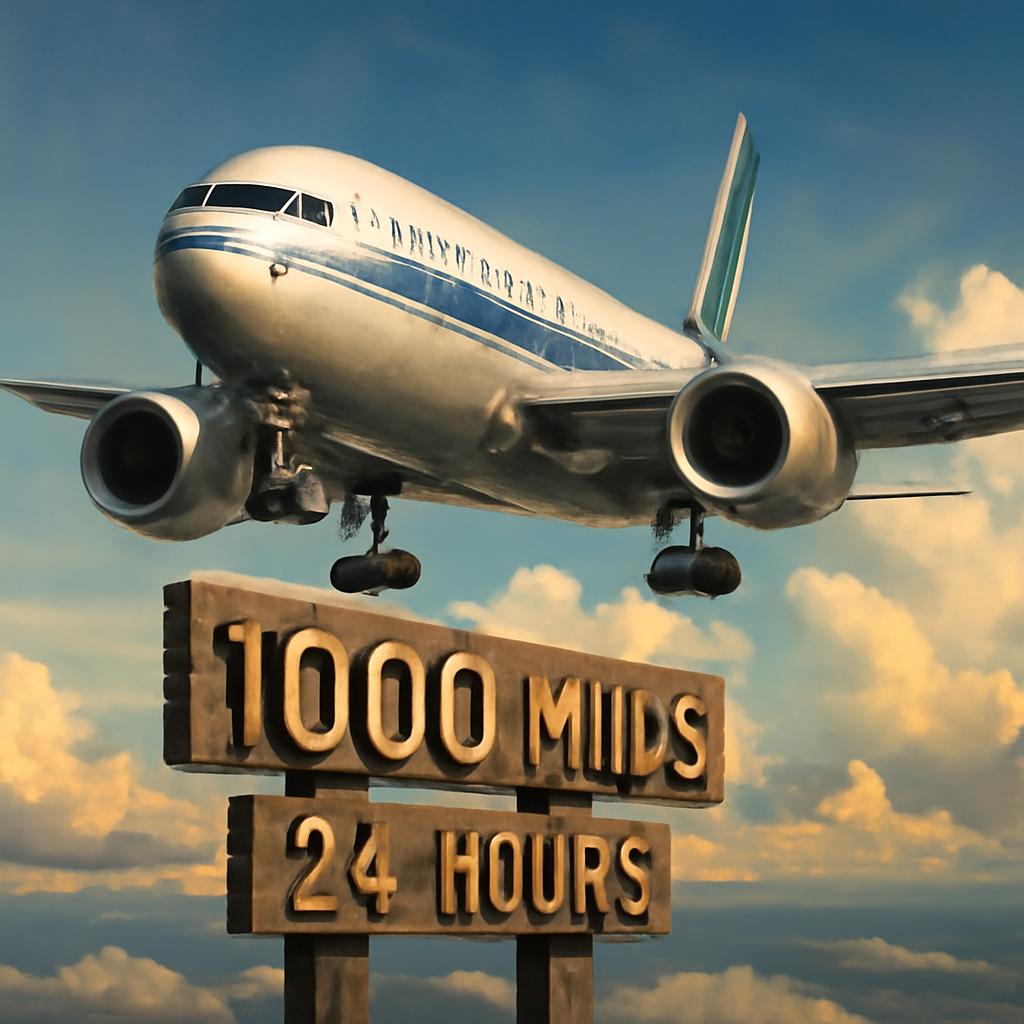 1000 milhas em 24 horas