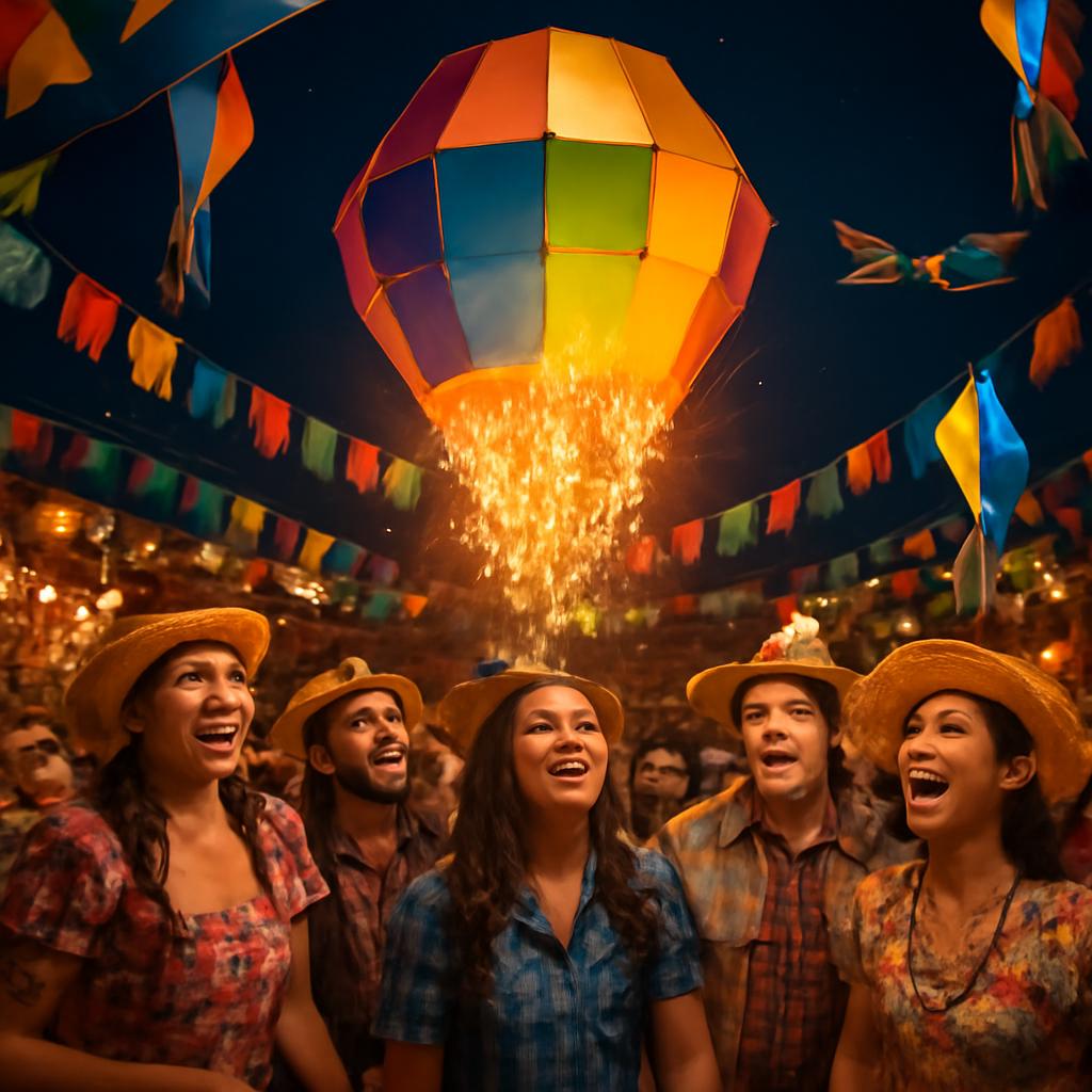 cai cai balão festa junina