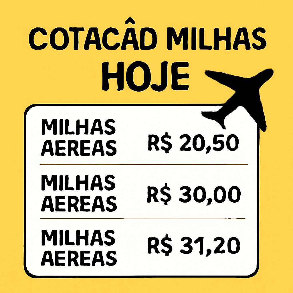 cotacao milhas hoje