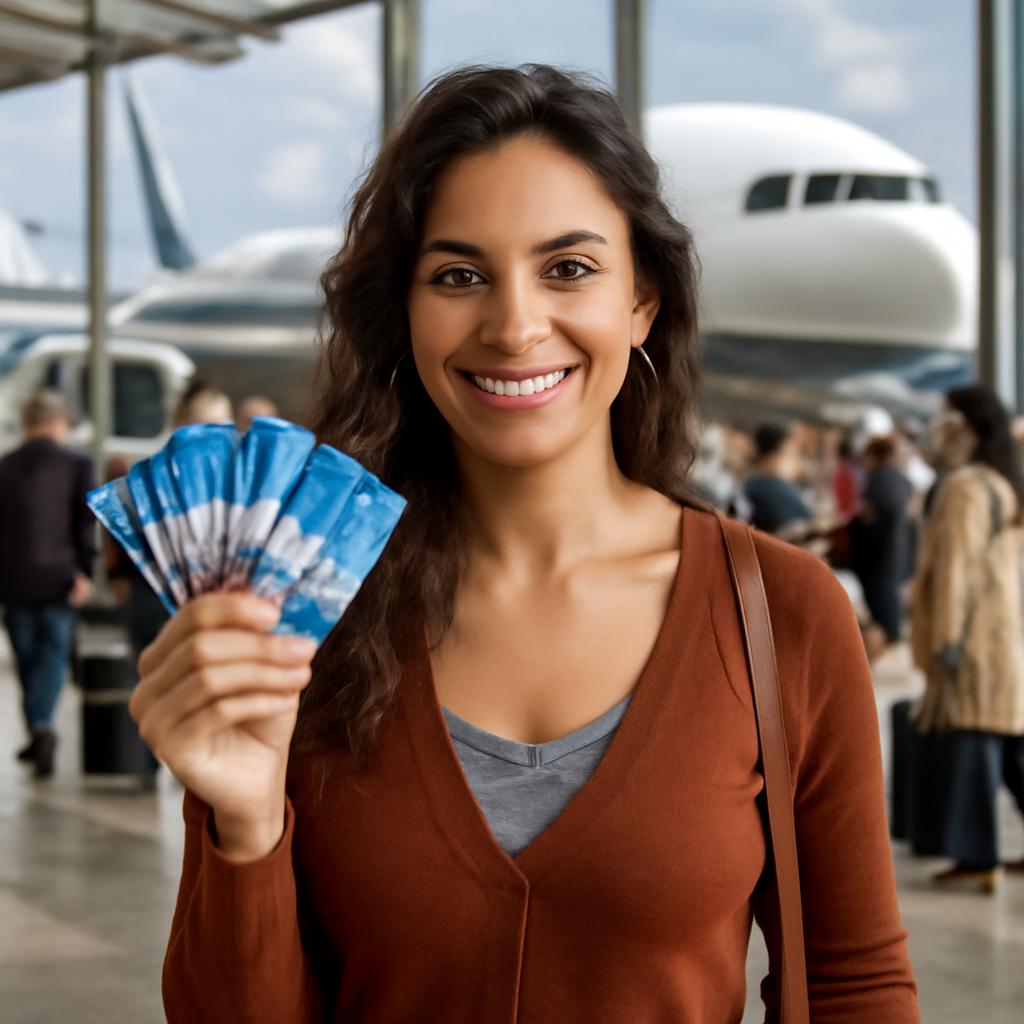 ela vai de avião