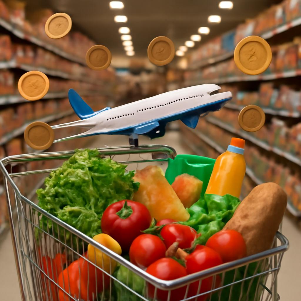 milhas em cadeias de supermercados