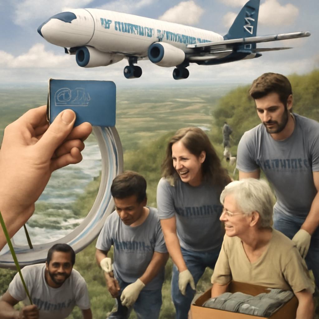 milhas para ações de voluntariado comunitário