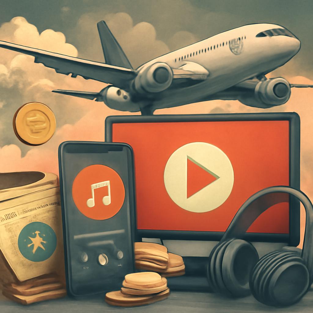 milhas para assinaturas digitais musicais e vídeo