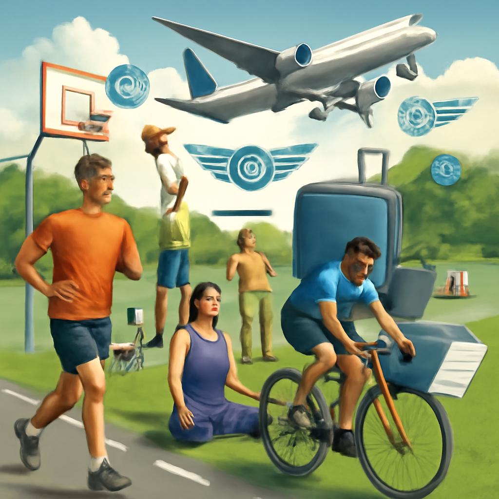 milhas para atividades físicas, esportivas e recreativas