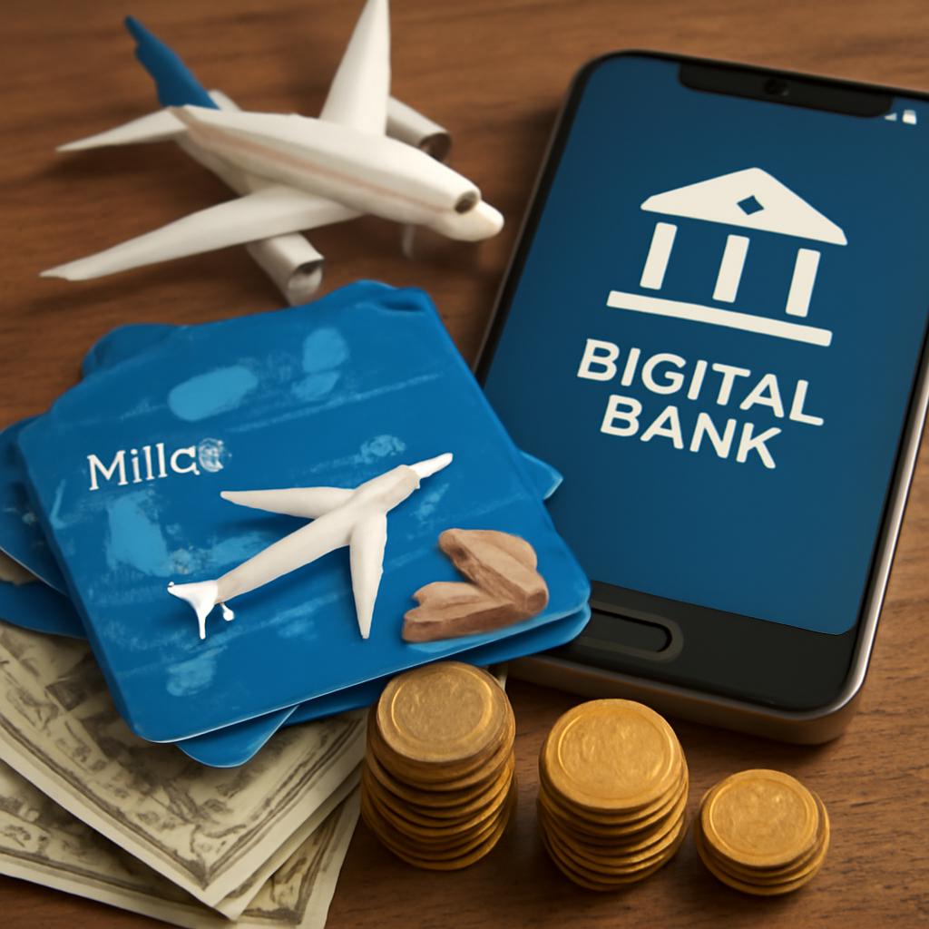 milhas para banco digital