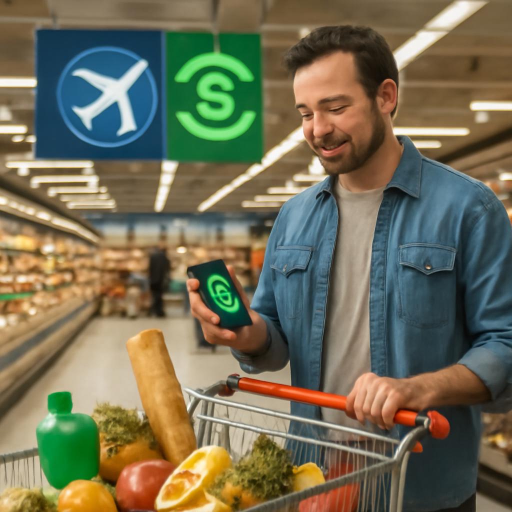 milhas para cashback no supermercado
