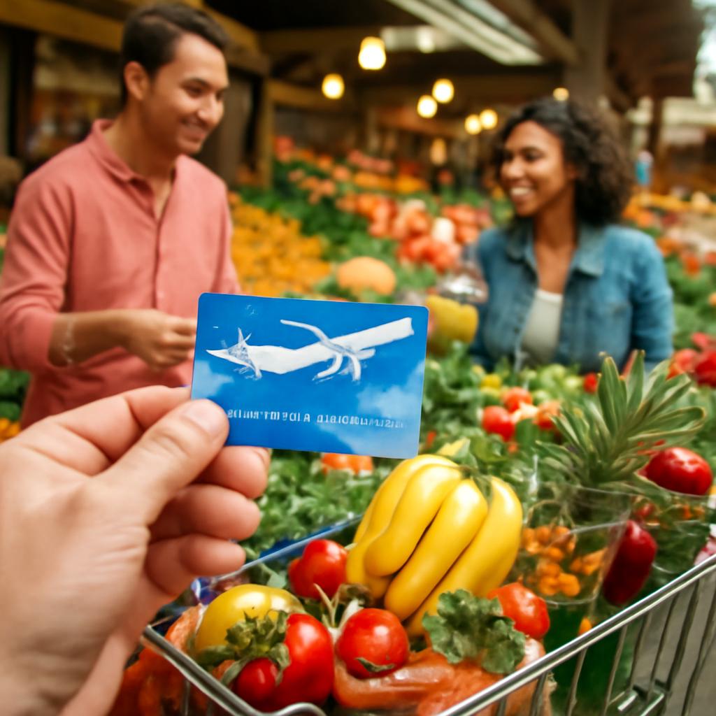 milhas para compras em mercados locais
