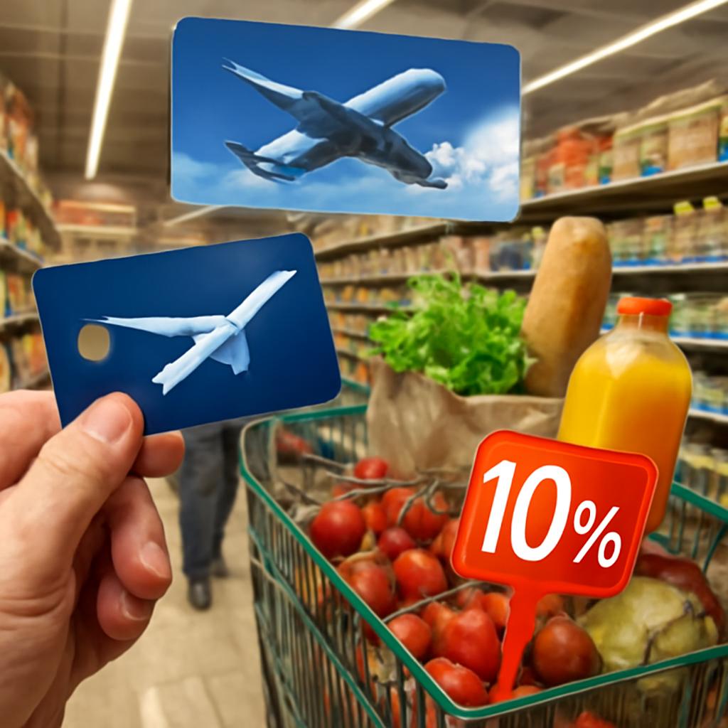 milhas para descontos em supermercados