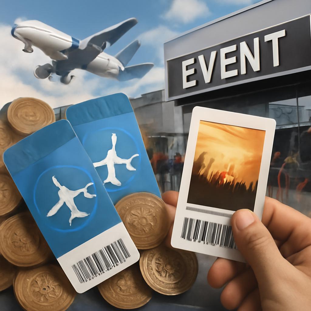 milhas para entrada em eventos