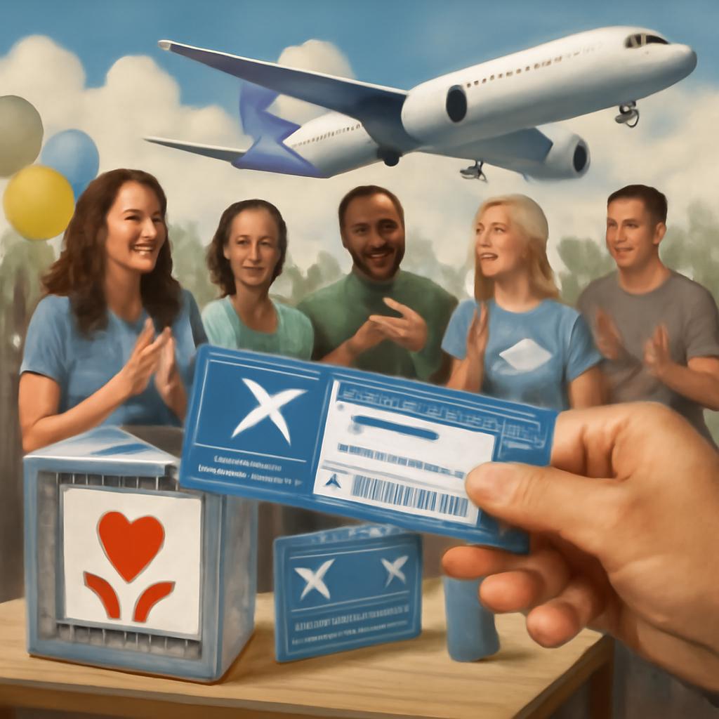milhas para eventos beneficentes