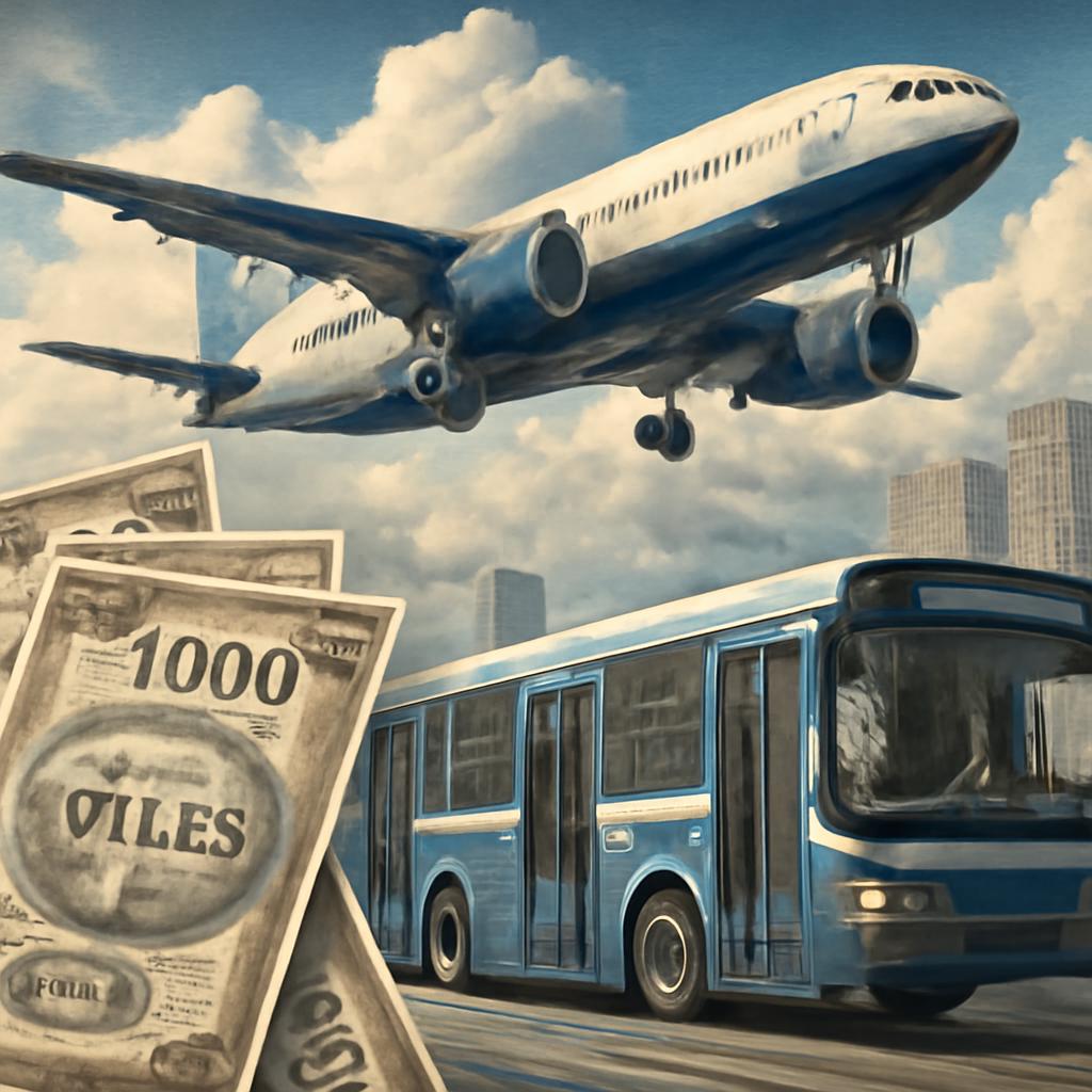 milhas para transporte público