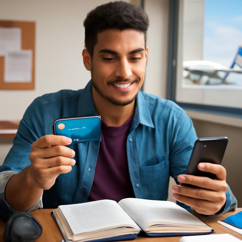 cartão para jovens universitários