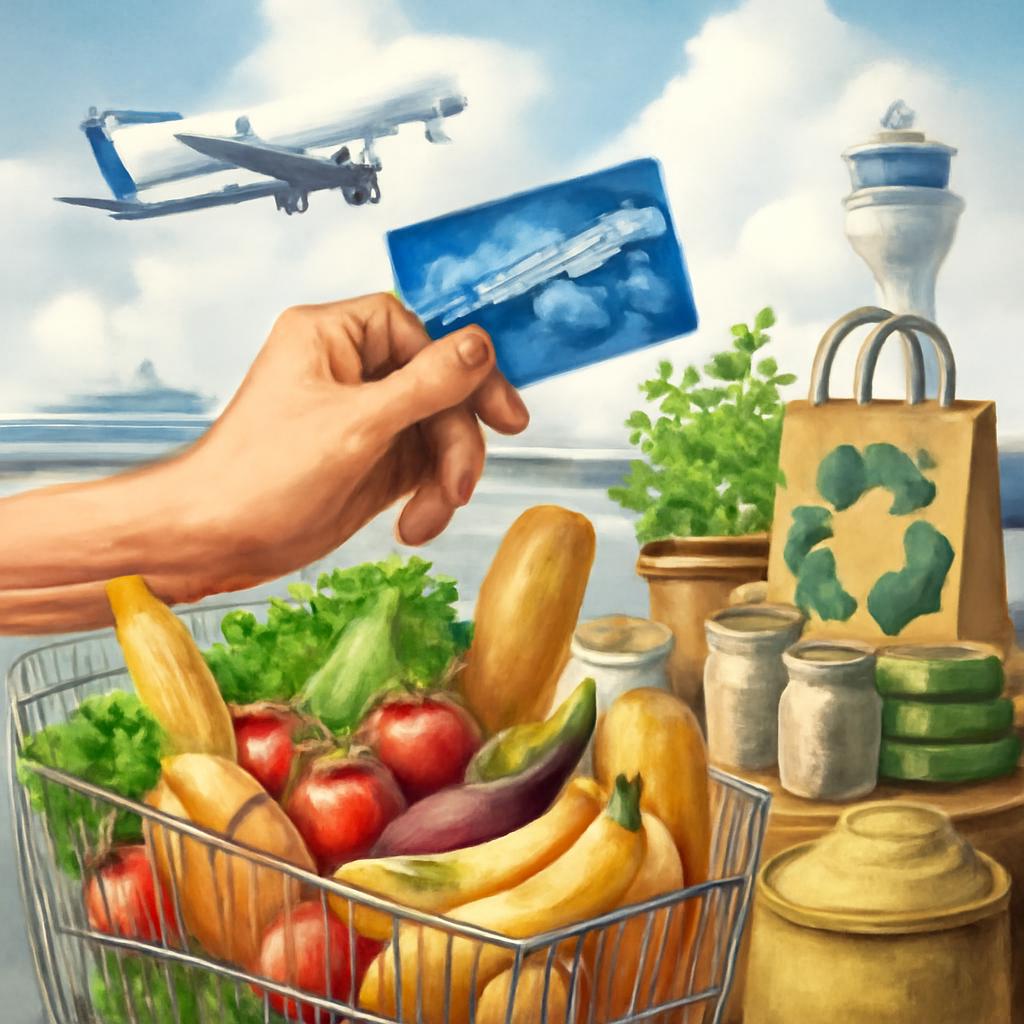 milhas para alimentação e comércio de bens ambientais