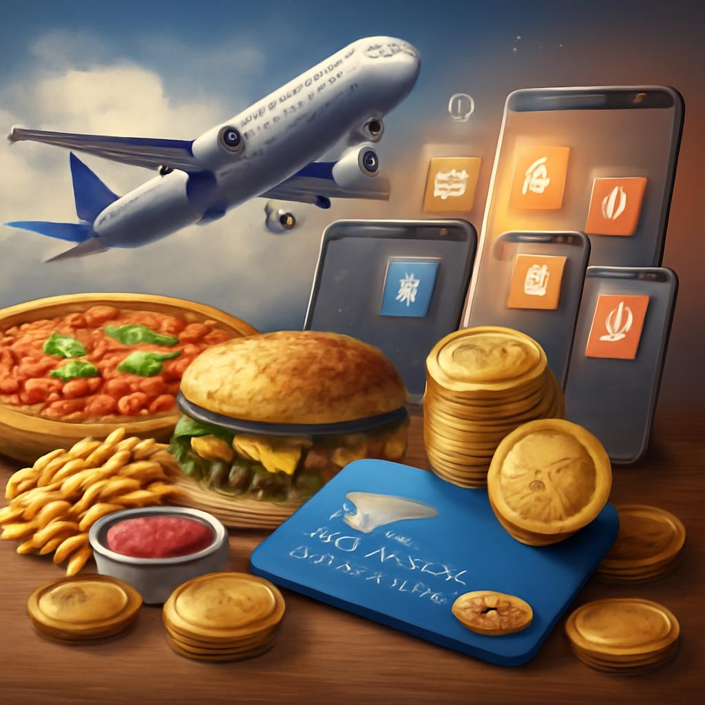milhas para alimentação e comércio de bens digitais