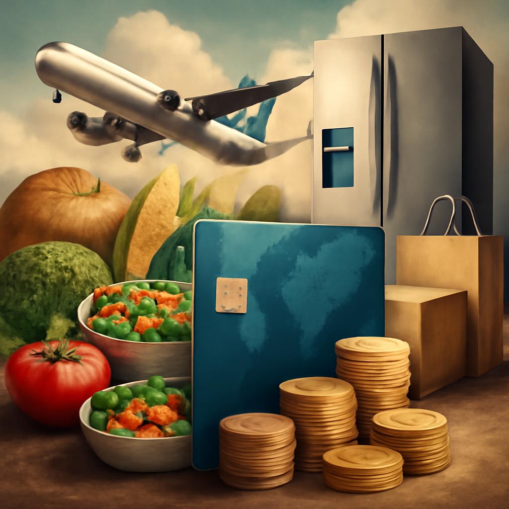 milhas para alimentação e comércio de bens duráveis