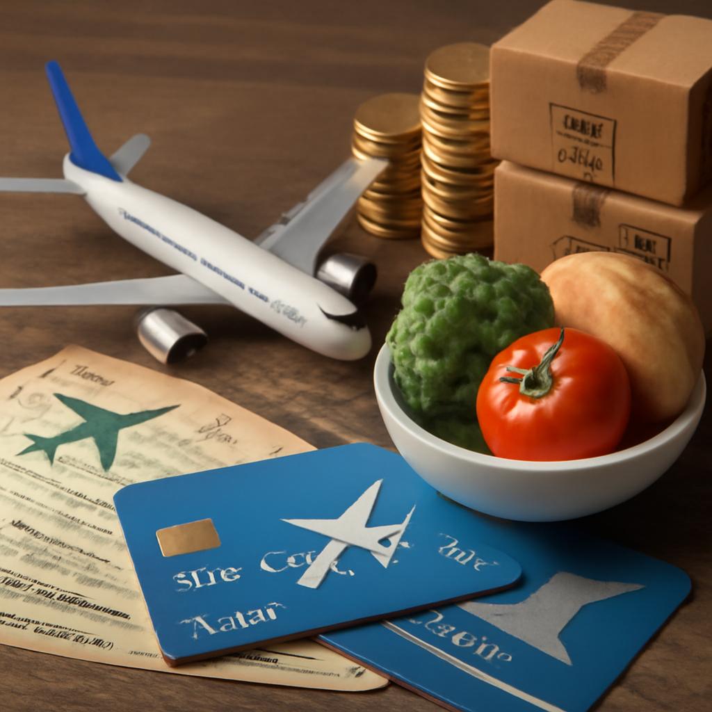 milhas para alimentação e comércio de bens empresariais