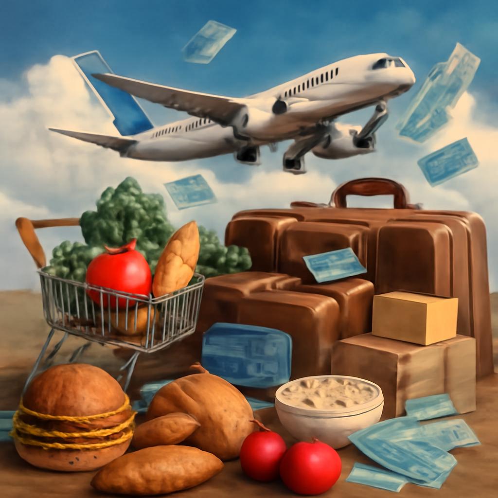 milhas para alimentação e comércio de bens móveis