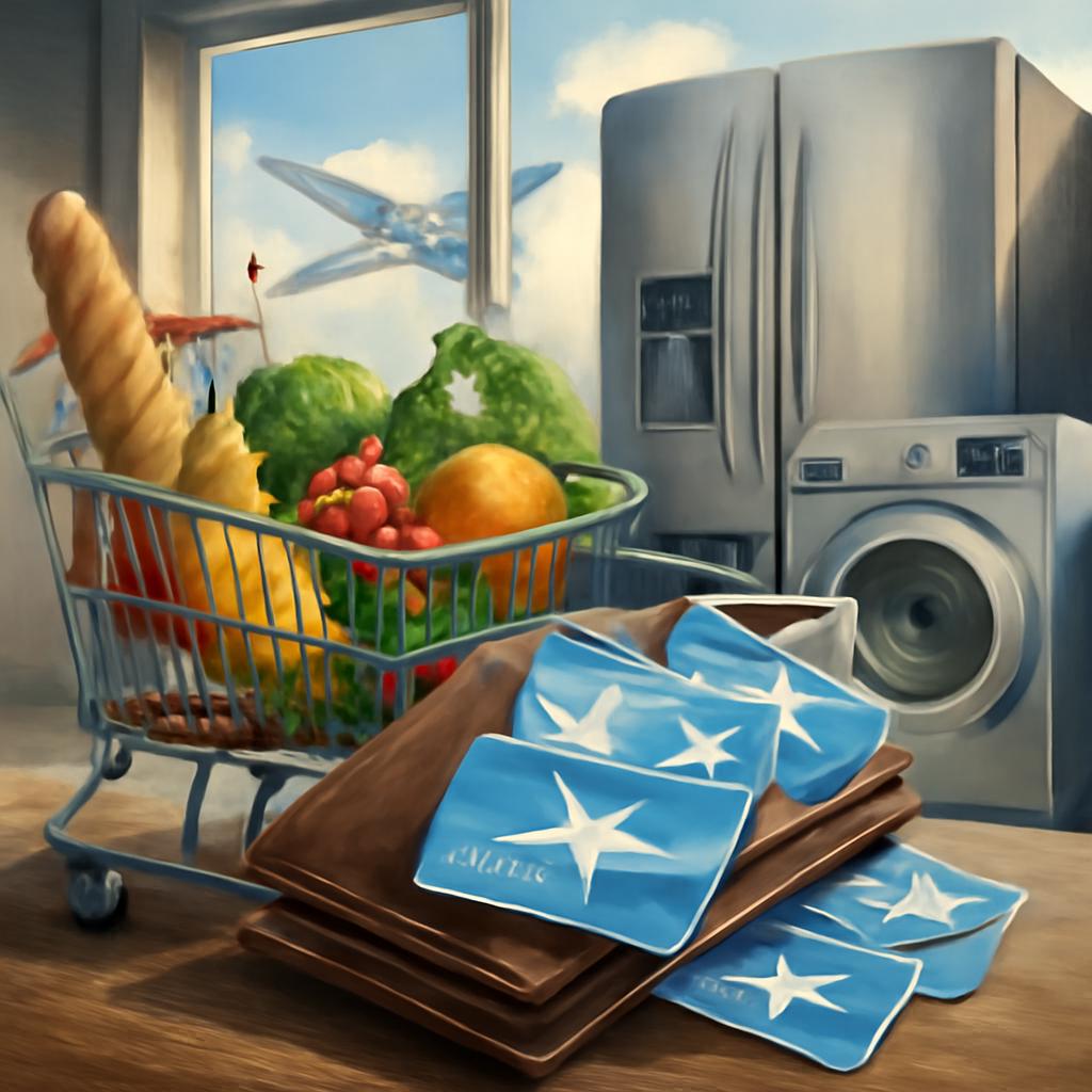 milhas para alimentação e comércio de eletrodomésticos