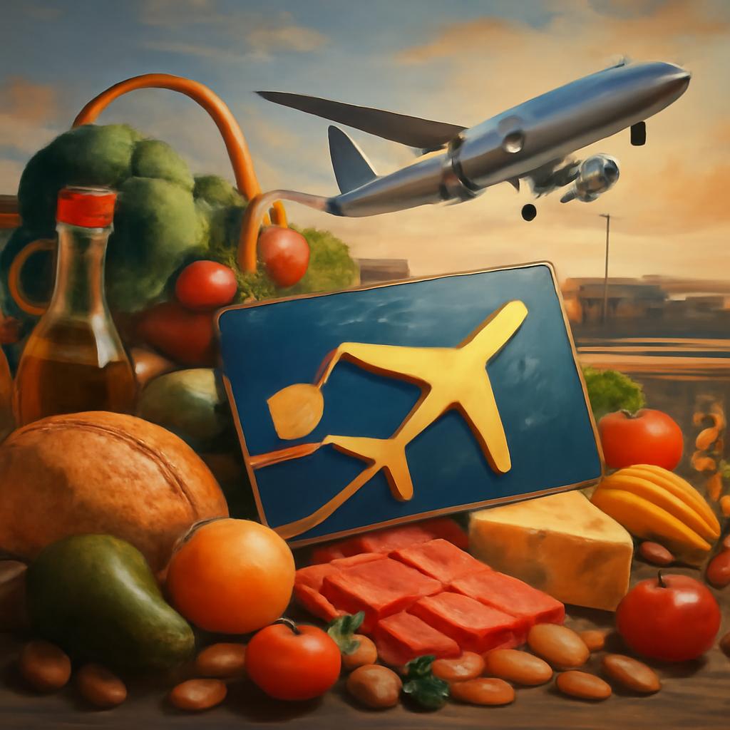 milhas para alimentação e comércio de produtos alimentícios