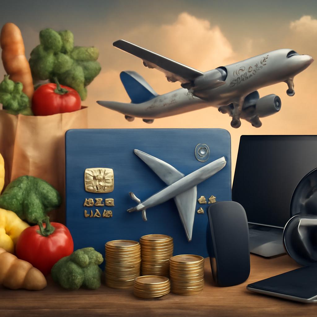 milhas para alimentação e comércio de produtos de tecnologia