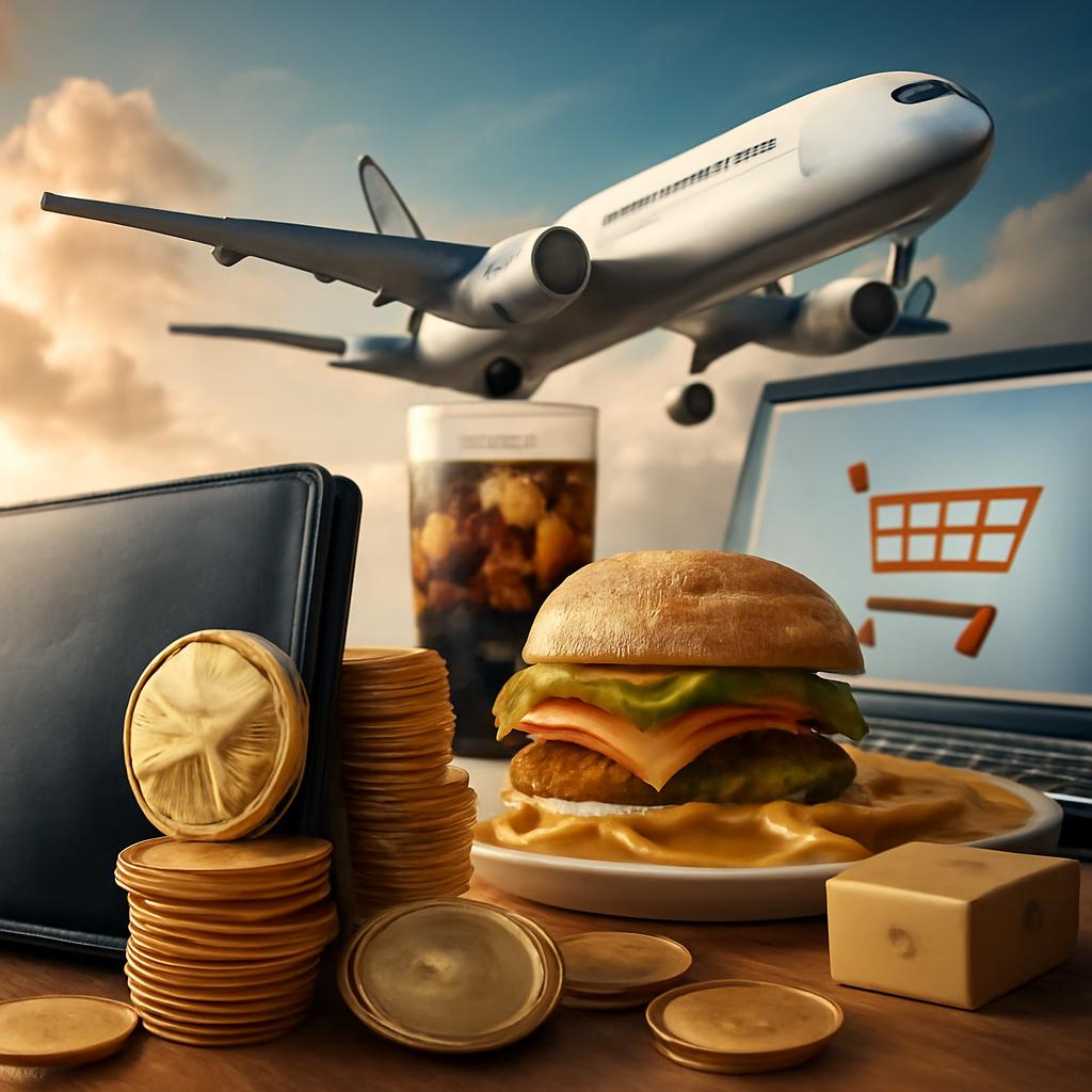 milhas para alimentação e comércio eletrônico