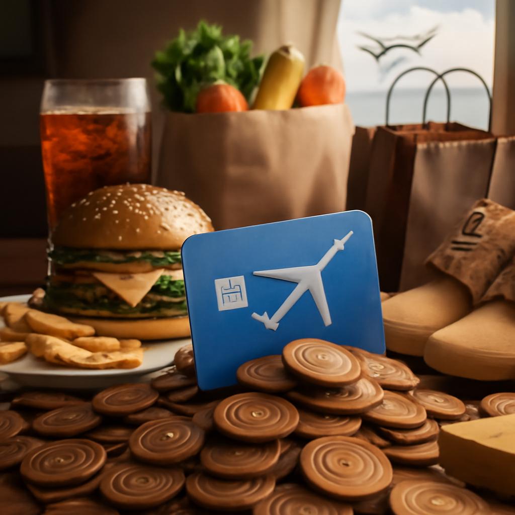milhas para alimentação e compras