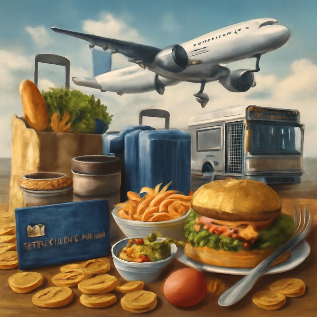 milhas para alimentação e transporte