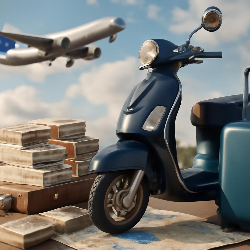 milhas para aluguel de scooter