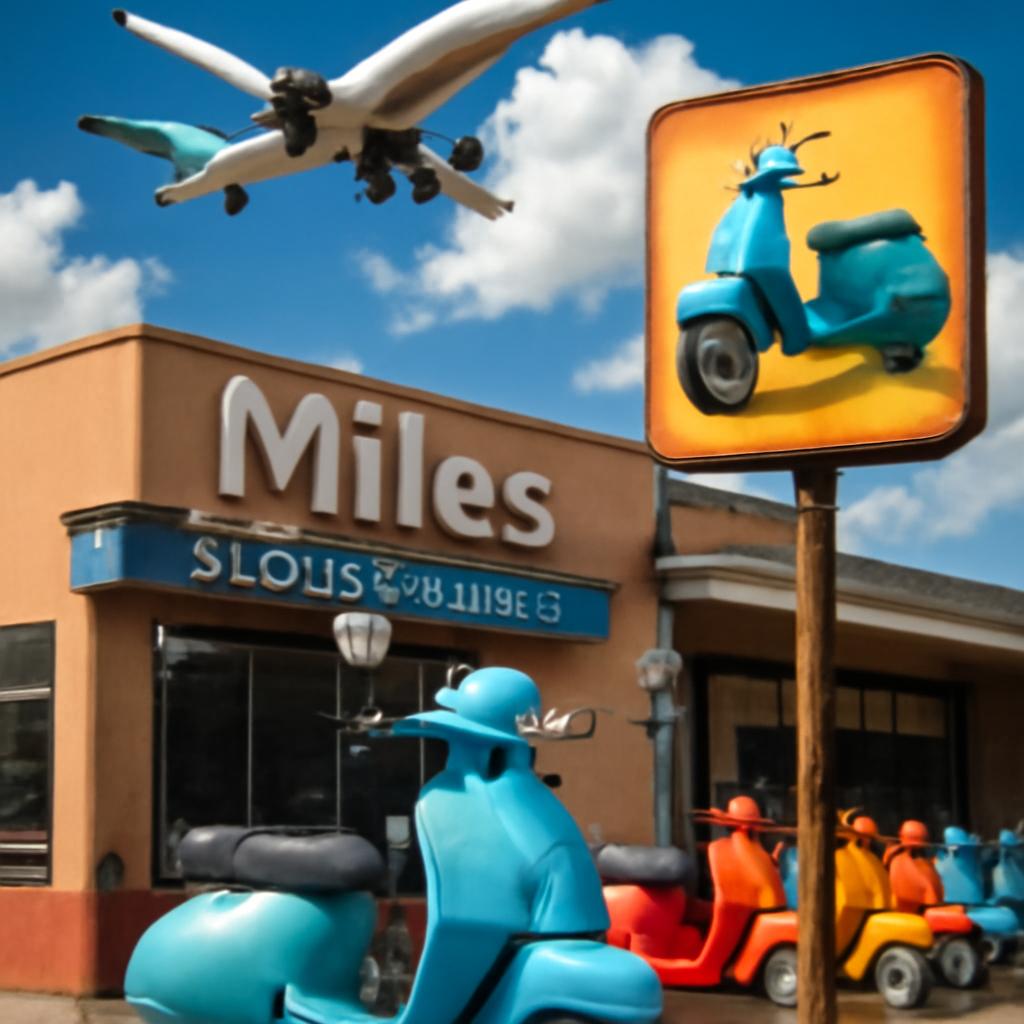 milhas para aluguel de scooters