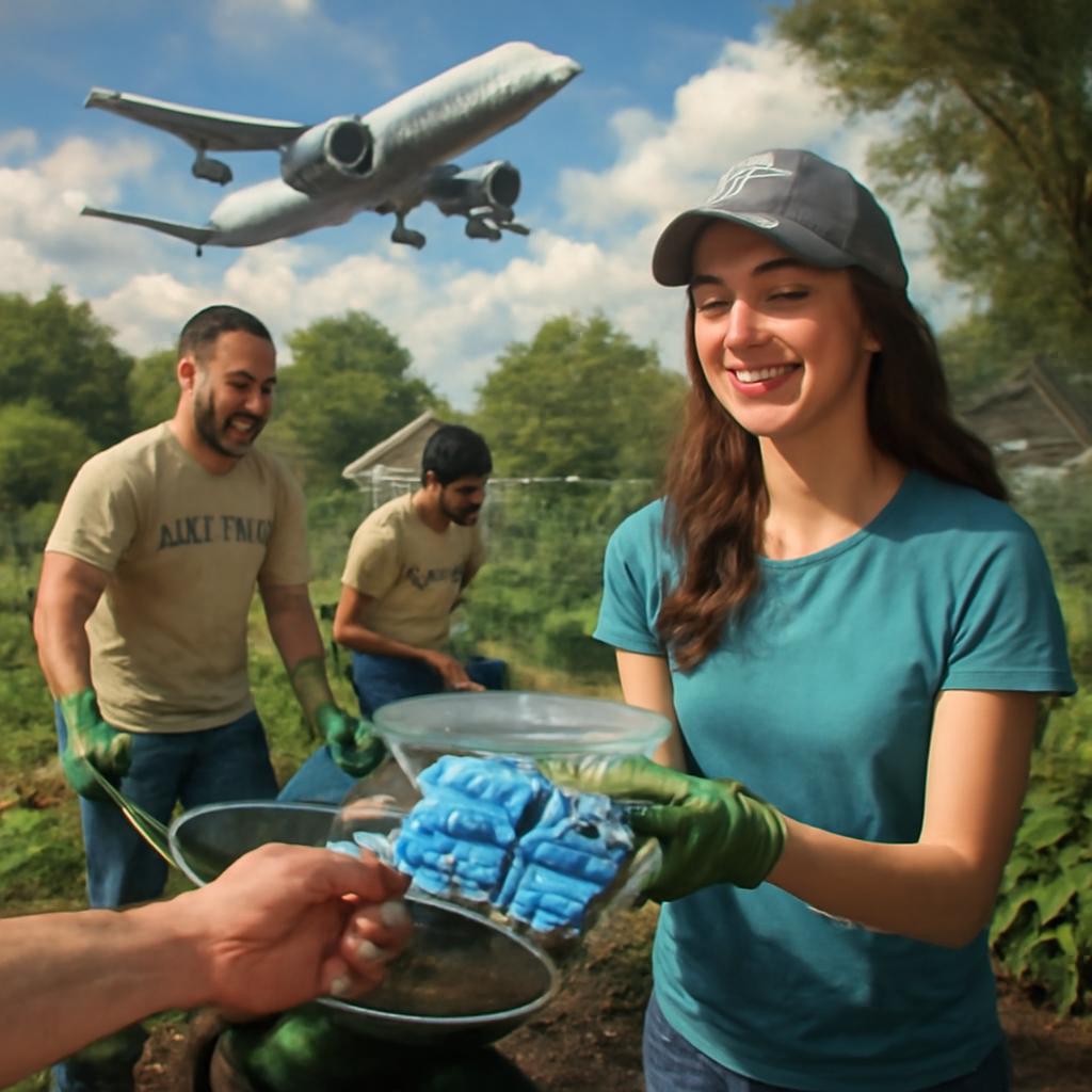 milhas para atividades comunitárias e voluntárias