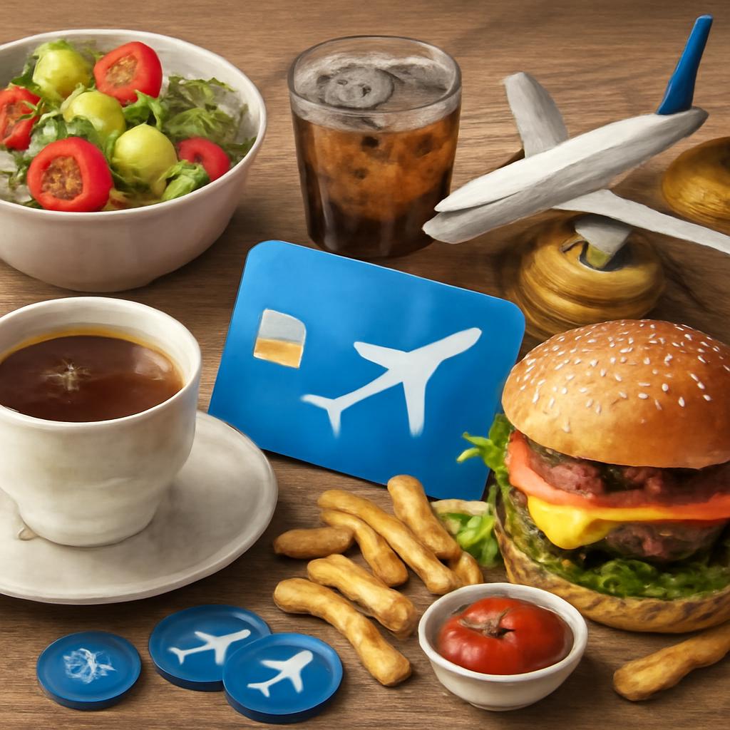 milhas para atividades de alimentação e bebidas