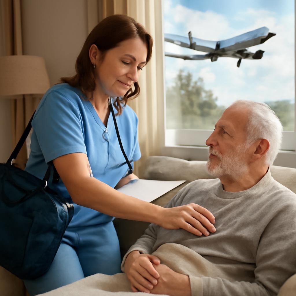milhas para atividades de assistência médica domiciliar