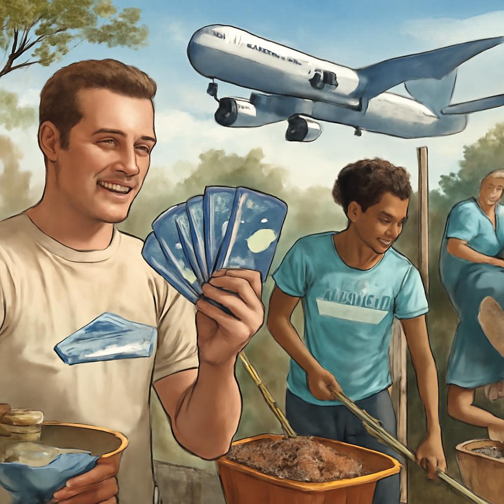milhas para atividades de eventos de voluntariado