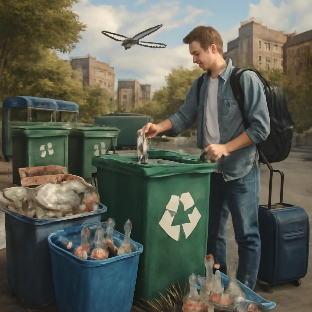 milhas para atividades de programas de reciclagem