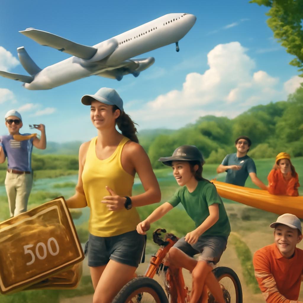 milhas para atividades esportivas e recreativas