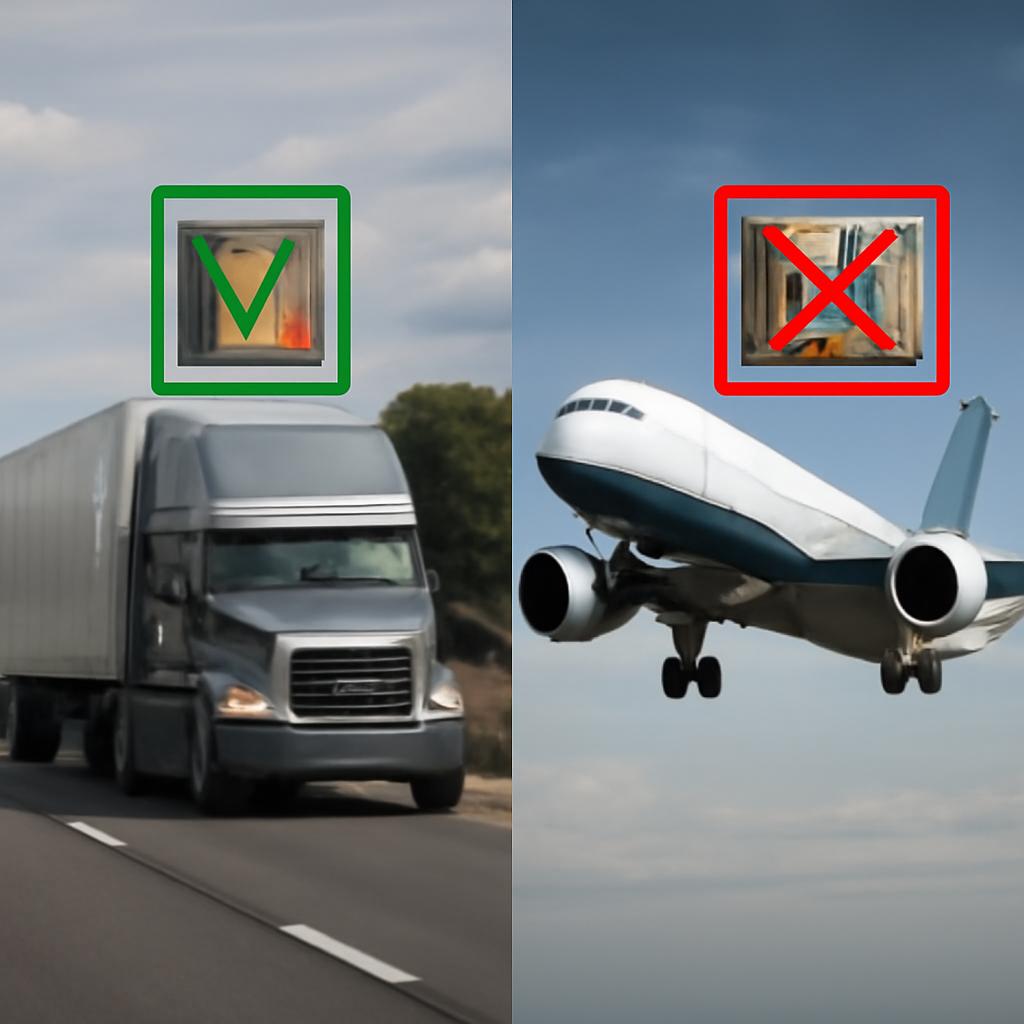 milhas para automóveis para transporte de cargas aprovadas e não aprovadas