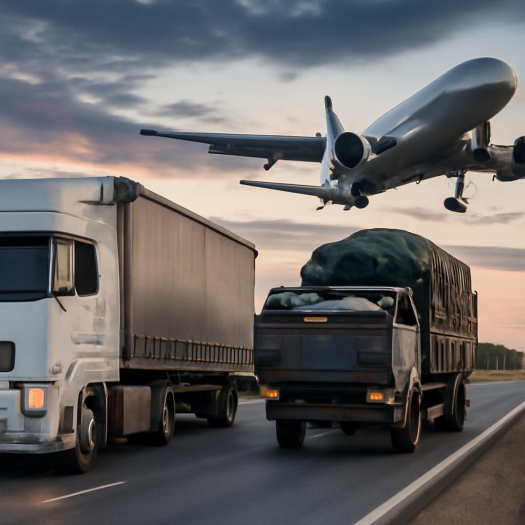 milhas para automóveis para transporte de cargas autorizadas e não autorizadas