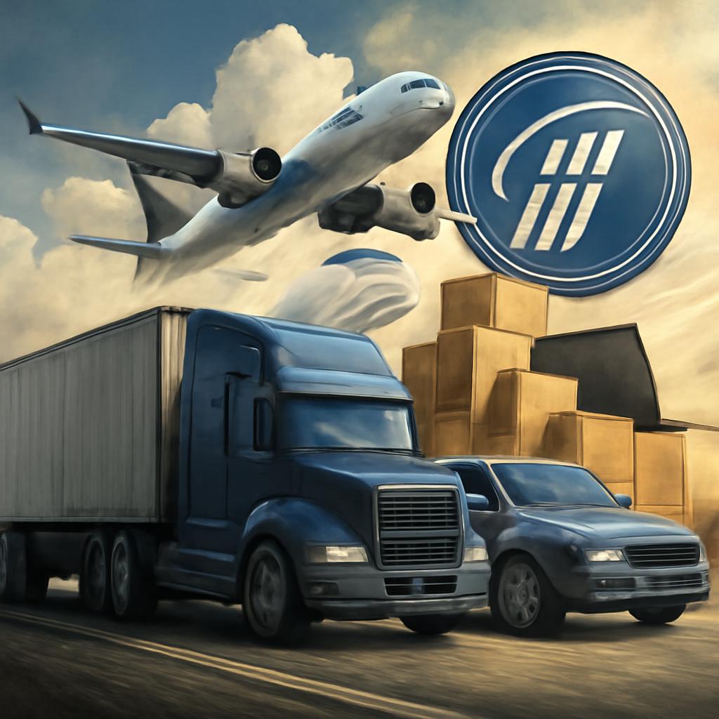 milhas para automóveis para transporte de cargas físicas e digitais