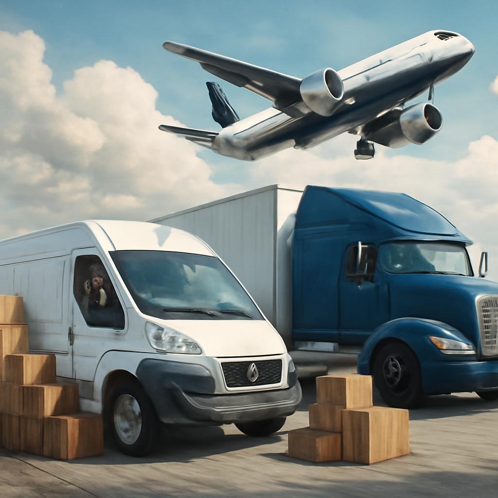 milhas para automóveis para transporte de encomendas