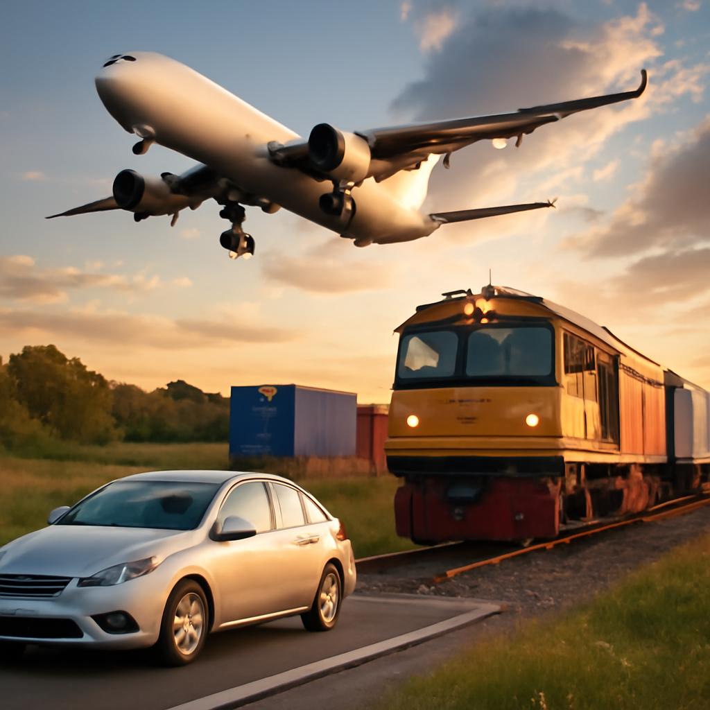 milhas para automóveis para transporte ferroviário