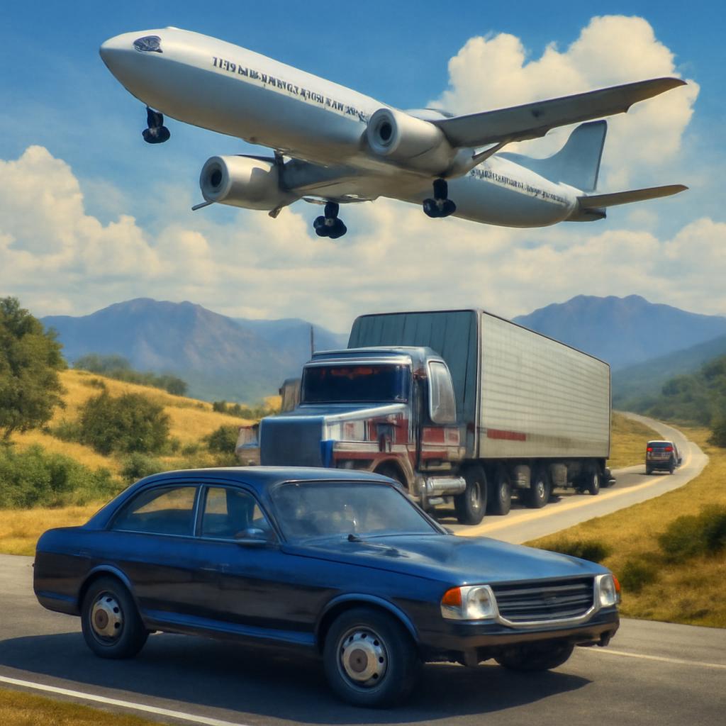 milhas para automóveis para transporte interestadual