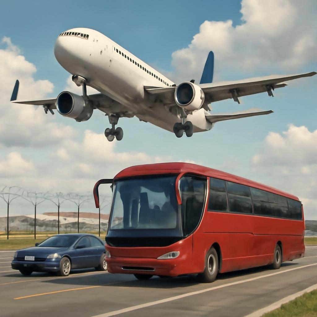 milhas para automóveis para transporte intermunicipal