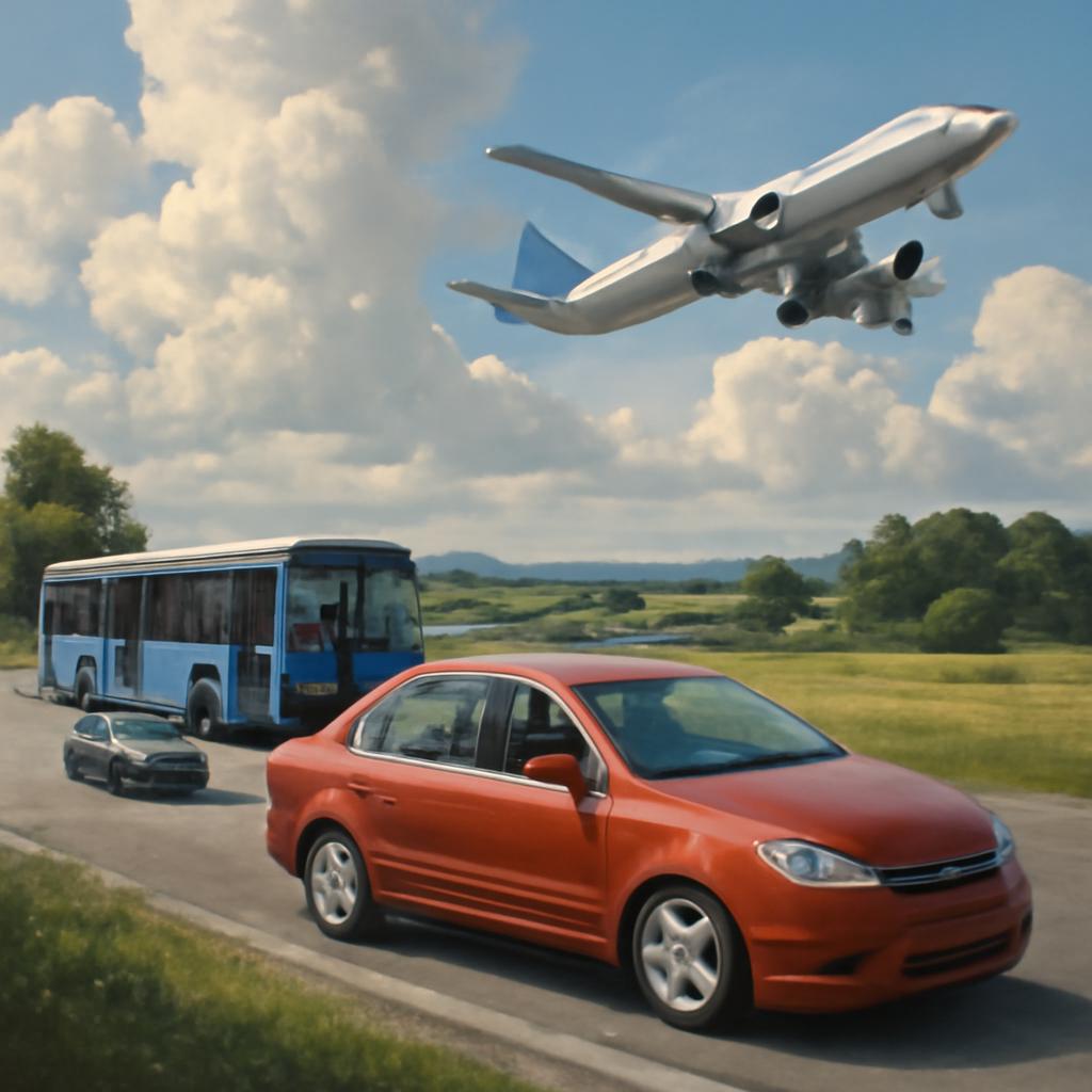 milhas para automóveis para transporte local