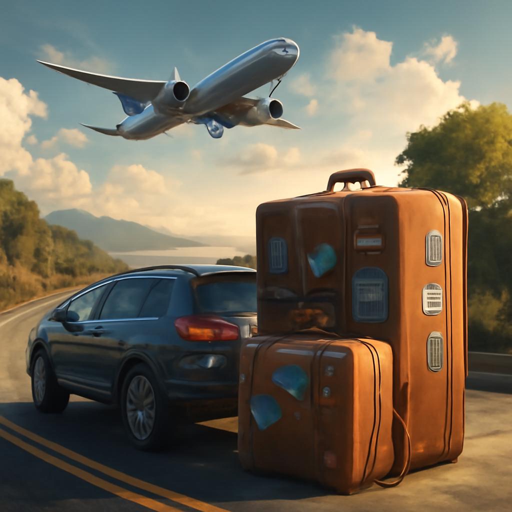 milhas para automóveis para viagens
