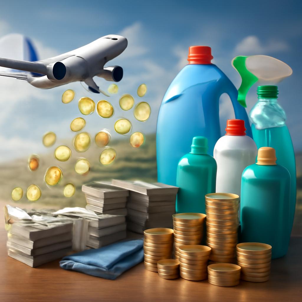 milhas para cashback em produtos de limpeza