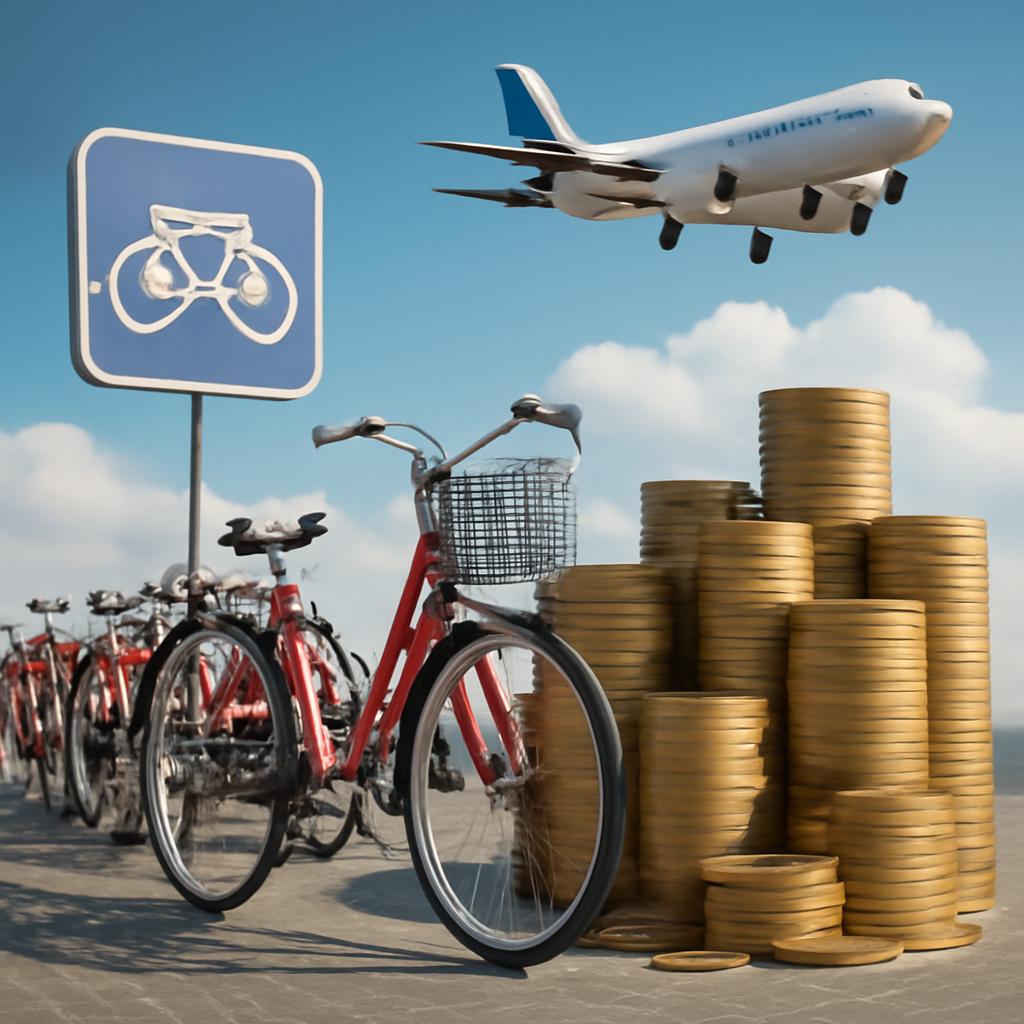 milhas para comprar aluguel de bicicleta