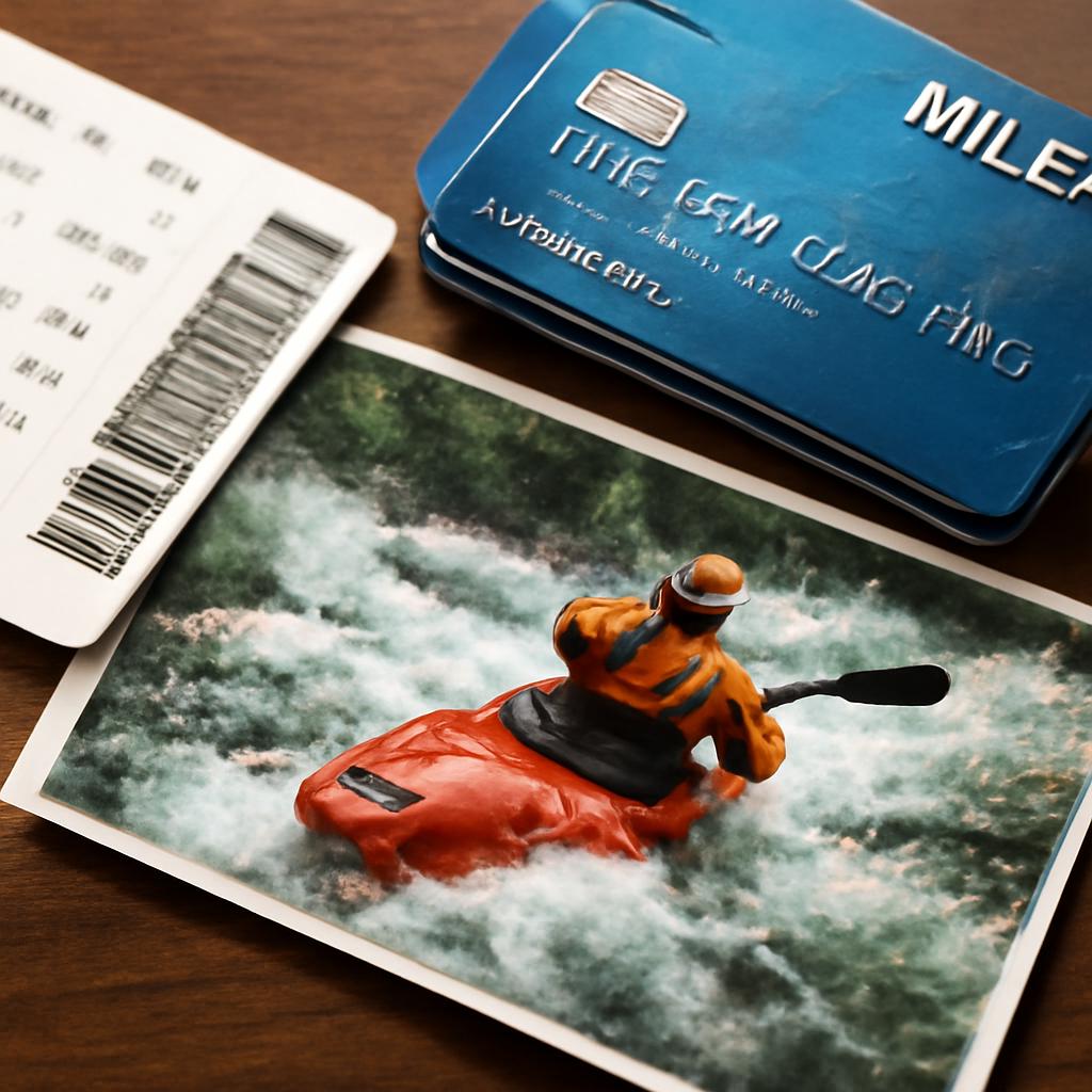 milhas para comprar ingressos para viagens de caiaque em águas bravas