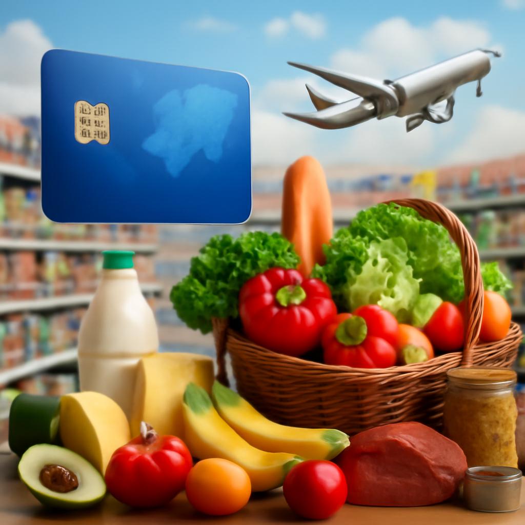 milhas para compras de produtos alimentícios