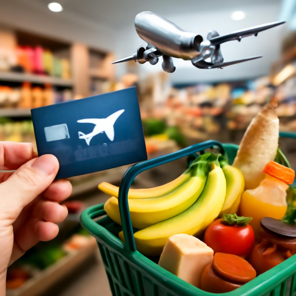 milhas para compras em lojas de alimentos